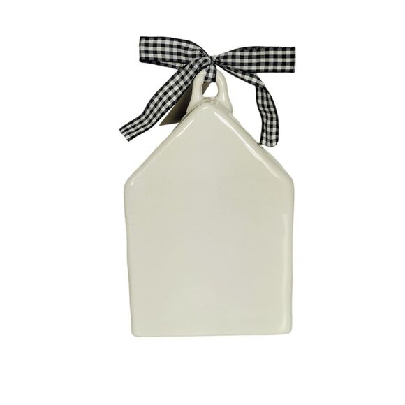 Farmhouse Rae Dunn Ceramic Garden Birdhouse "Tweet" Outdoor Stand Hanging - Picture 8 of 10